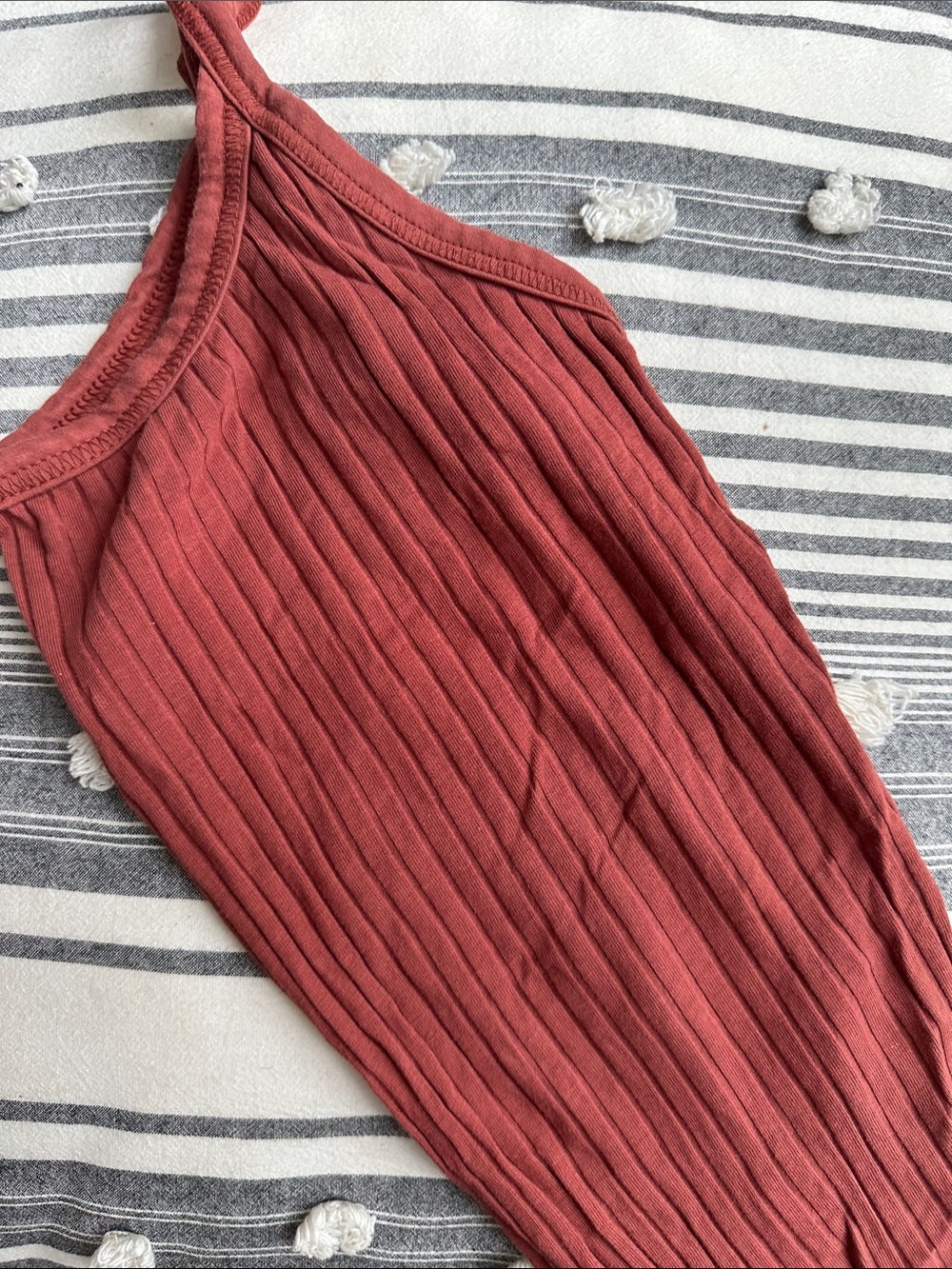 Old Navy Ribbed Tank Top in Rust